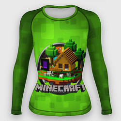 Рашгард женский Minecraft Logo Green, цвет: 3D-принт