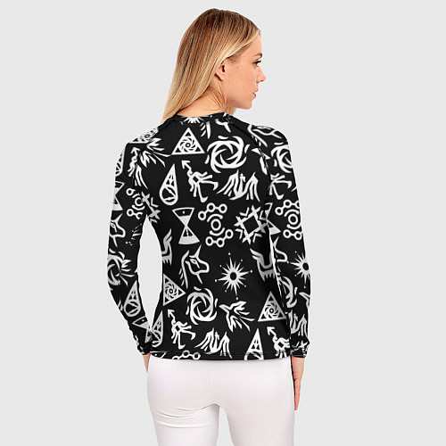 Женский рашгард EXO BAND SYMBOL PATTERN WHITE K-POP / 3D-принт – фото 4