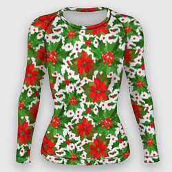 Рашгард женский Christmas 2022, цвет: 3D-принт