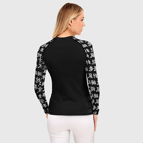 Женский рашгард TOKYO REVENGERS WALHALLA TEAM WHITE / 3D-принт – фото 4