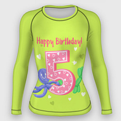 Рашгард женский Пятый день рождения, цвет: 3D-принт