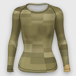 Рашгард женский Пиксельный военный фон, цвет: 3D-принт