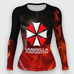 Рашгард женский Umbrella Corporation пламя, цвет: 3D-принт