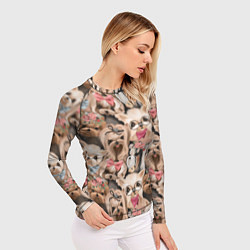 Рашгард женский Паттерн йорки, цвет: 3D-принт — фото 2