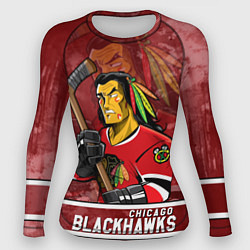 Рашгард женский Chicago Blackhawks , Чикаго Блэкхокс, цвет: 3D-принт