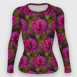 Рашгард женский Полевые цветы паттерн, цвет: 3D-принт