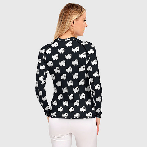 Женский рашгард UNDERTALE DOG AND LOGO УНДЕРТАЛЕ / 3D-принт – фото 4
