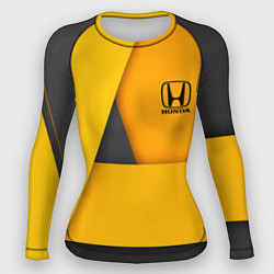 Рашгард женский Honda - Yellow, цвет: 3D-принт
