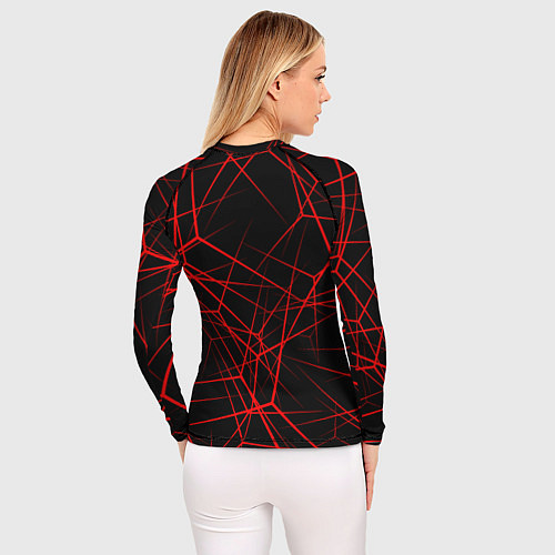 Женский рашгард Peugeot: Красные тонкие линии / 3D-принт – фото 4