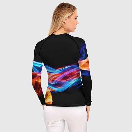 Женский рашгард Subaru Пламя огня / 3D-принт – фото 4