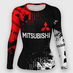 Рашгард женский Mitsubishi Sport Pattern, цвет: 3D-принт