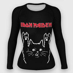 Рашгард женский Iron Maiden Рок кот, цвет: 3D-принт