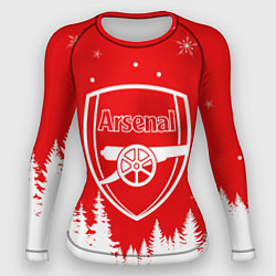 Рашгард женский FC ARSENAL WINTER ФК АРСЕНАЛ ЗИМНИЙ СТИЛЬ, цвет: 3D-принт