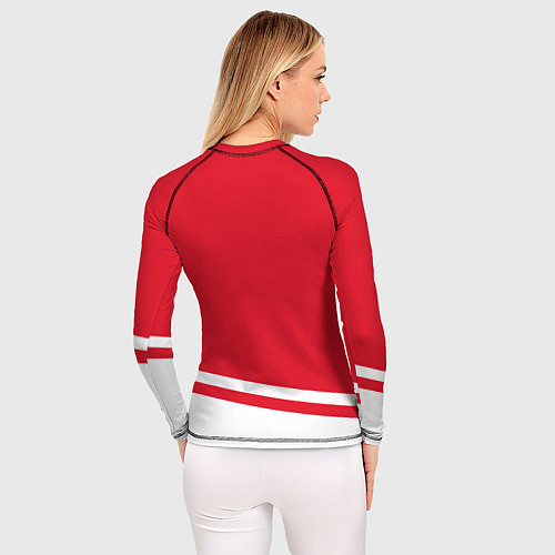 Женский рашгард Detroit Red Wings, Детройт Ред Уингз Диагональные / 3D-принт – фото 4