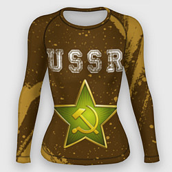 Рашгард женский USSR - ЗВЕЗДА - Краска, цвет: 3D-принт