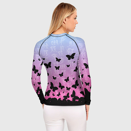Женский рашгард ASTRO БАБОЧКИ / 3D-принт – фото 4