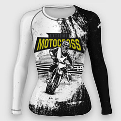 Рашгард женский Motocross Мотокросс, цвет: 3D-принт
