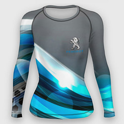 Рашгард женский Peugeot Абстракция, цвет: 3D-принт