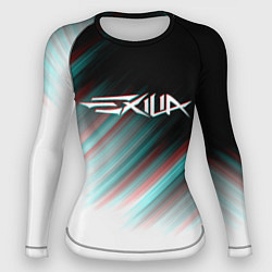 Рашгард женский EXILIA GLITCH LOGO, цвет: 3D-принт