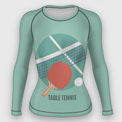 Рашгард женский TABLE TENNIS Теннис, цвет: 3D-принт