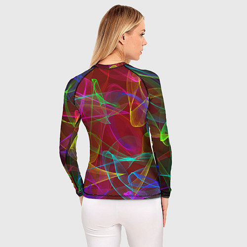Женский рашгард Color neon pattern Vanguard / 3D-принт – фото 4