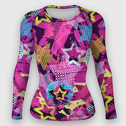 Женский рашгард Star Colorful Pattern Fashion Neon