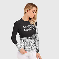 Рашгард женский Marilyn manson, цвет: 3D-принт — фото 2