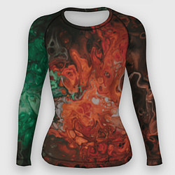 Рашгард женский Размытые краски цветная абстракция, цвет: 3D-принт