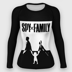 Рашгард женский Spy x Family: Семья шпиона черно-белая, цвет: 3D-принт