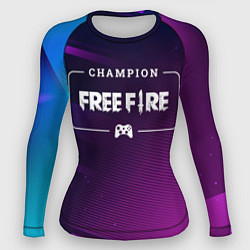 Рашгард женский Free Fire Gaming Champion: рамка с лого и джойстик, цвет: 3D-принт