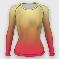 Рашгард женский Красно-желтый градиент, цвет: 3D-принт