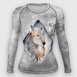 Рашгард женский Снежный волк 3D, цвет: 3D-принт