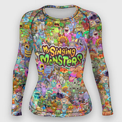 Рашгард женский MY SINGING MONSTERS ПЕРСОНАЖИ, цвет: 3D-принт