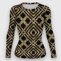 Рашгард женский GOLD LUXURY Золотая абстракция, цвет: 3D-принт