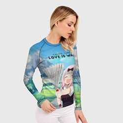 Рашгард женский Love is war, цвет: 3D-принт — фото 2