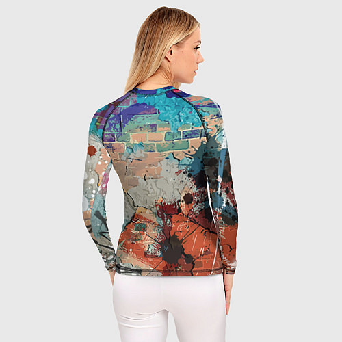 Женский рашгард Кирпичная стена Граффити / 3D-принт – фото 4