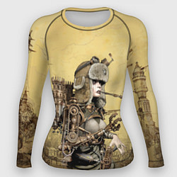 Рашгард женский Крутая девчонка в стиле Стимпанк, цвет: 3D-принт