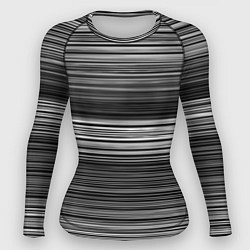 Женский рашгард Black and white thin stripes Тонкие полосы