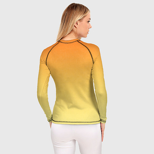 Женский рашгард Оранжевый, желтый градиент / 3D-принт – фото 4