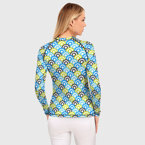 Женский рашгард Кружочки разноцветные / 3D-принт – фото 4