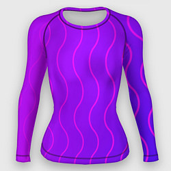 Рашгард женский Фиолетовые линии, цвет: 3D-принт