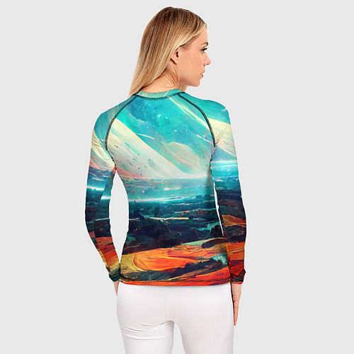 Женский рашгард Космический ландшафт / 3D-принт – фото 4