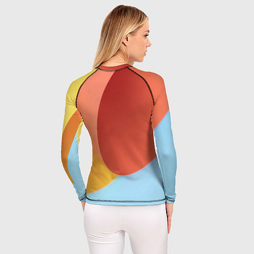 Женский рашгард Абстрактные разноцветные листы / 3D-принт – фото 4