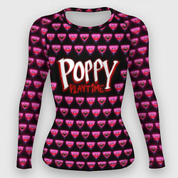 Рашгард женский Poppy Playtime - Kissy Missy Pattern - Huggy Wuggy, цвет: 3D-принт
