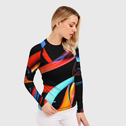 Рашгард женский Краски и пузыри, цвет: 3D-принт — фото 2