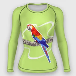 Рашгард женский Яркий попугай Ара, цвет: 3D-принт