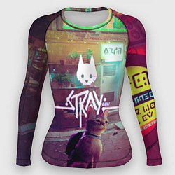 Женский рашгард Stray - котик - neon