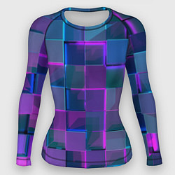 Женский рашгард Неоновый киберпанк кубизм