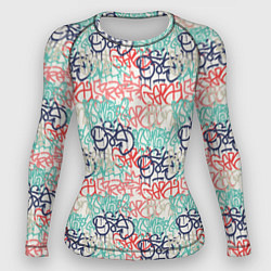 Рашгард женский Пять оттенков граффити, цвет: 3D-принт