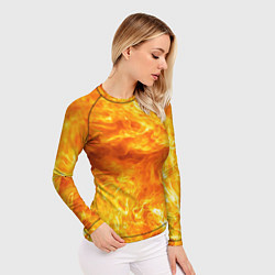 Рашгард женский Бушующий огонь, цвет: 3D-принт — фото 2